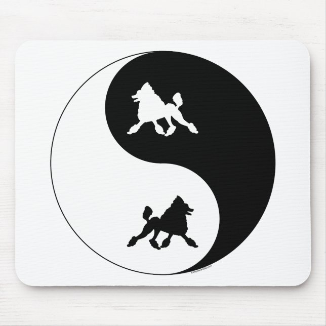 Alfombrilla De Ratón Caniche Yin Yang (Frente)