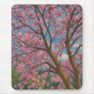 Alfombrilla De Ratón Canopy de primavera - Pintura de árbol de flores y