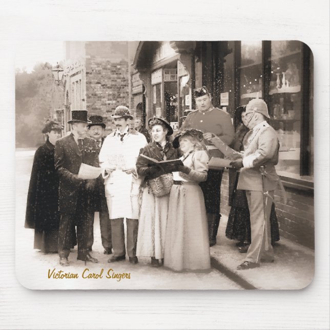 ALFOMBRILLA DE RATÓN CANTANTES DE CAROL NAVIDADES VICTORIANOS (Frente)