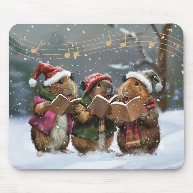 Alfombrilla De Ratón Cantantes de Pig Carol de Guinea (Frente)