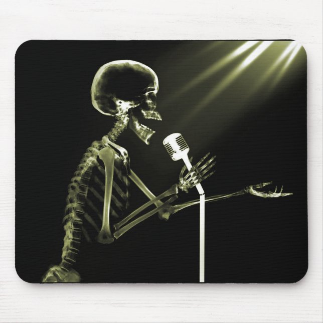 ALFOMBRILLA DE RATÓN CANTO ESQUELÉTICO EN EL MIC RETRO - AMARILLO DE LA (Frente)