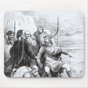 Alfombrilla De Ratón Canute que reprende la adulación de sus cortesano