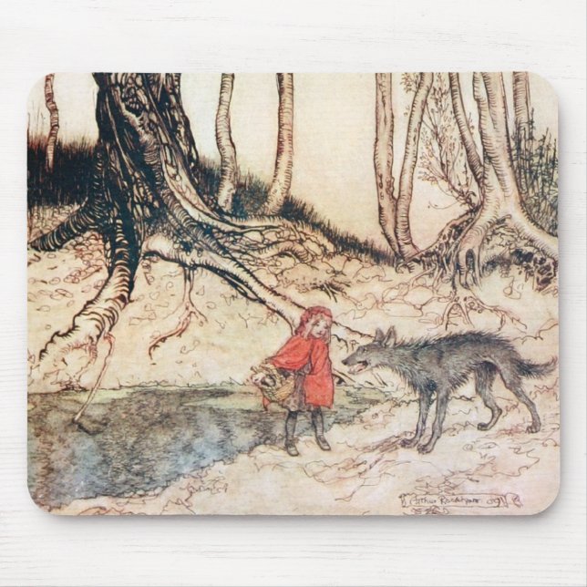 Alfombrilla De Ratón Capa con capucha roja (Frente)