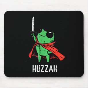 Alfombrilla De Ratón Capa de espada de rana Huzzah divertido meme fanta