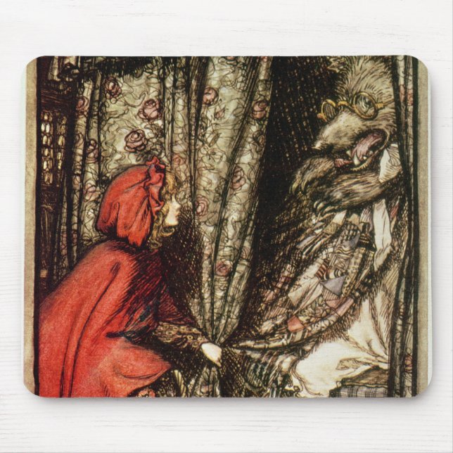 Alfombrilla De Ratón Caperucita Rojo de Arturo Rackham el | (Frente)