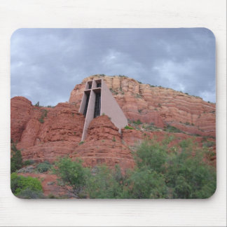 Alfombrilla De Ratón Capilla de la cruz santa en Sedona, AZ
