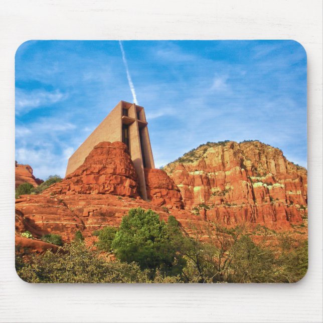 Alfombrilla De Ratón Capilla del Sedona cruzado santo, AZ Mousepad (Frente)