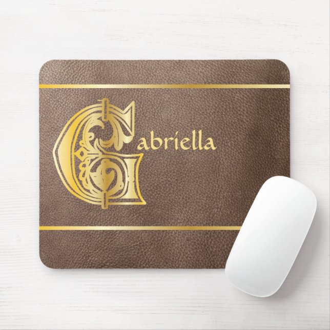 Alfombrilla De Ratón Capital decorativa Botánica Medieval G (Con ratón)