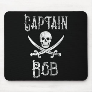 Alfombrilla De Ratón Capitán Bob - Piratería Náutica Personalizada Vint