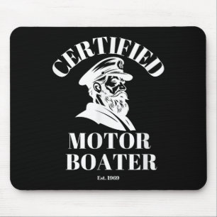Alfombrilla De Ratón Capitán de barco divertido barquero motorizado cer
