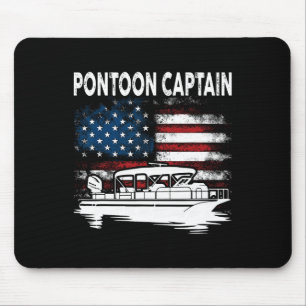 Alfombrilla De Ratón Capitán de pontón de botes 4 de julio barco pontón
