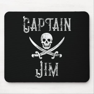 Alfombrilla De Ratón Capitán Jim Vintage Barco pirata personalizado