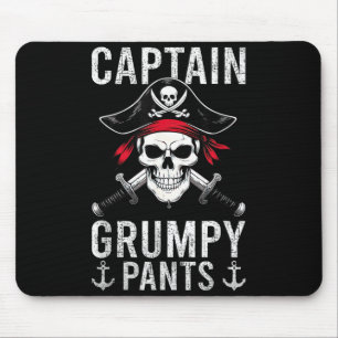 Alfombrilla De Ratón Capitán Mpy Pantalones Calificar Humor Cráneo Gráf