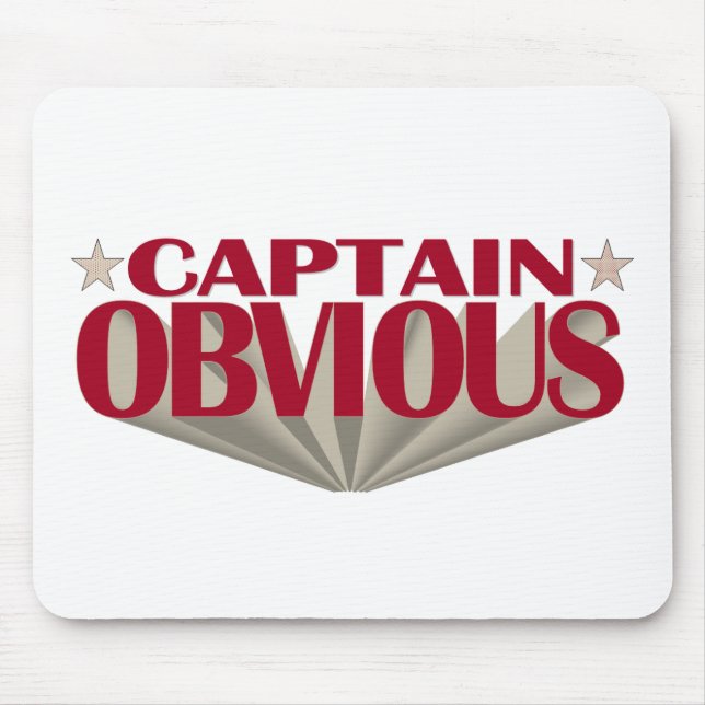 Alfombrilla De Ratón Capitán Obvious (Frente)