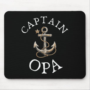 Alfombrilla De Ratón Capitán Opa Barco Vela Embarcación Ancla Vintage F