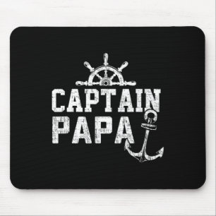 Alfombrilla De Ratón Capitán Papa Pontón Barco Pesca Lago Vela
