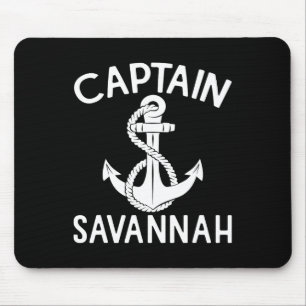 Alfombrilla De Ratón Capitán Savannah Yate Embarcación Ancla Barco 