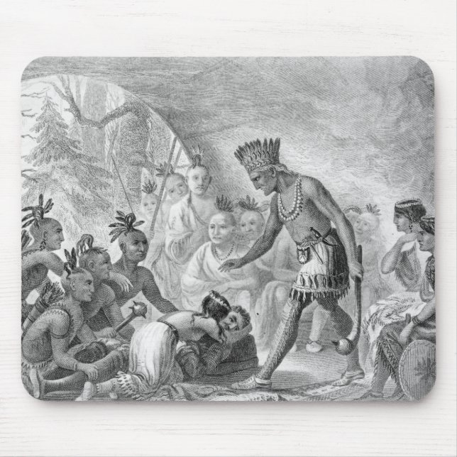 Alfombrilla De Ratón Capitán Smith rescatado por Pocahontas (Frente)