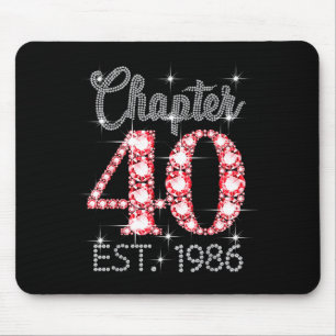 Alfombrilla De Ratón Capítulo 40 Est 1986 Feliz Cumpleaños 40 Mujer Hom