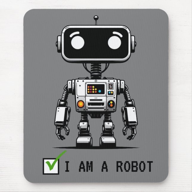 Alfombrilla De Ratón Captcha Robot - Soy un robot (Frente)