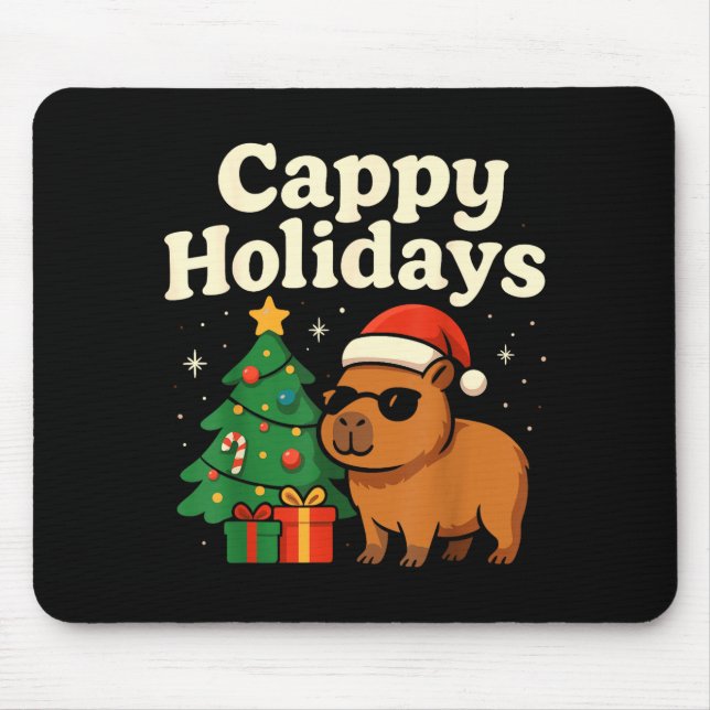 Alfombrilla De Ratón Capybara Christmas Shirt, Funny Capy Holidays  (Frente)