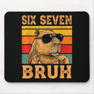Alfombrilla De Ratón Capybara Divertido 67 Meme Seis Siete Bruh Chicos