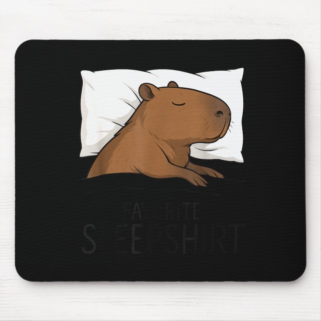Alfombrilla De Ratón Capybara Favorite Sleepshirt Sleeng Pajamas Boys G (Frente)