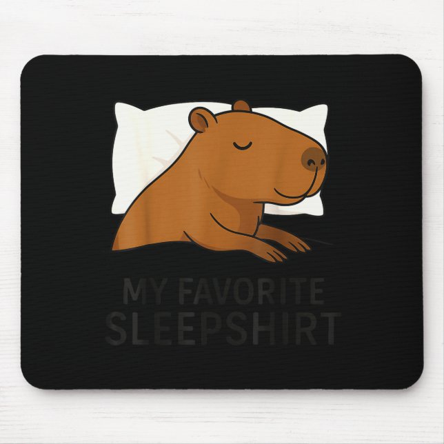 Alfombrilla De Ratón Capybara Favorite Sleepshirt Sleeng Pajamas Boys G (Frente)