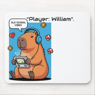 Alfombrilla De Ratón Capybara Old School Gamer Mousepad