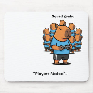 Alfombrilla De Ratón "Capybara Squad Goals – Multiplayer Fun"