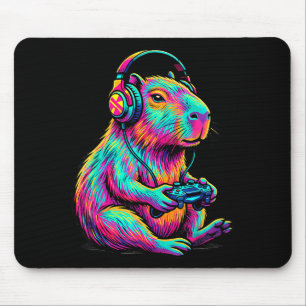 Alfombrilla De Ratón Capybara Videojuegos Jugador Divertido Gráfico de
