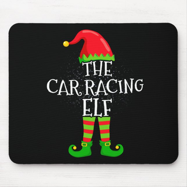 Alfombrilla De Ratón Car Racing Elf Family Matching Christmas Group  (Frente)