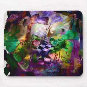 Alfombrilla De Ratón Cara abstracta con símbolos