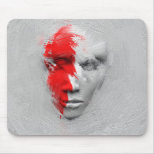 Alfombrilla De Ratón Cara blanca roja
