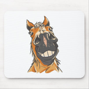 Alfombrilla De Ratón Cara de caballo divertida