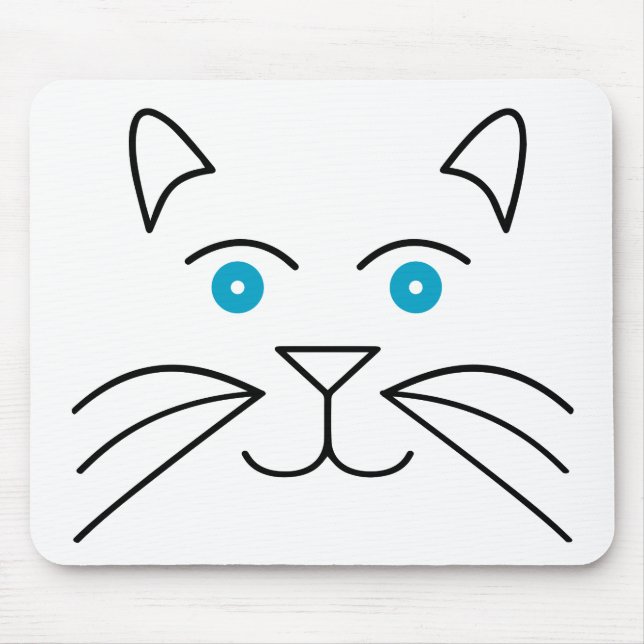 Alfombrilla De Ratón Cara de gato (Frente)