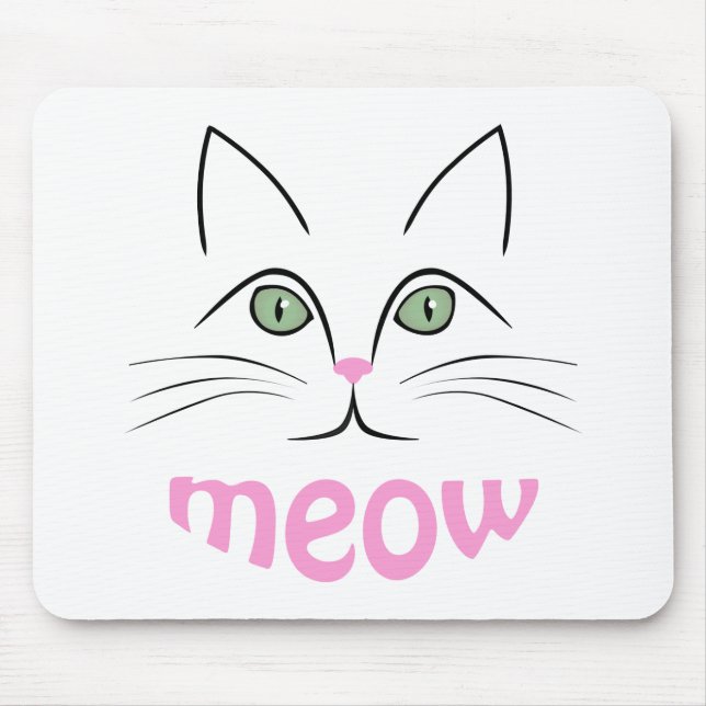 Alfombrilla De Ratón Cara de gato (Frente)