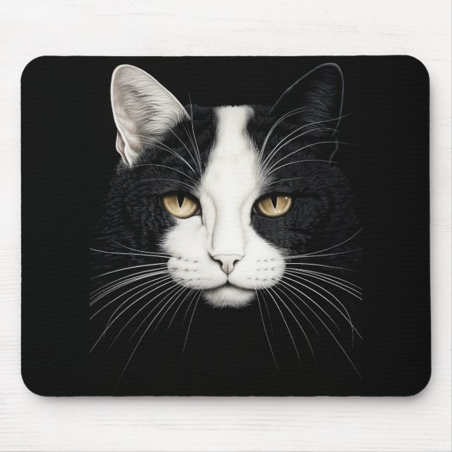 Alfombrilla De Ratón Cara de gato suave (Frente)