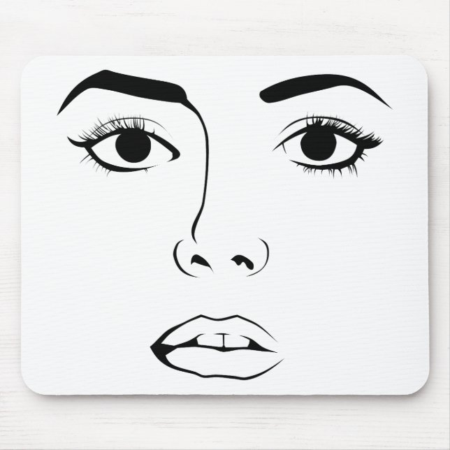 Alfombrilla De Ratón Cara de mujer (Frente)