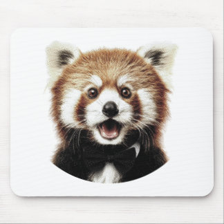 Alfombrilla De Ratón Cara de panda rojo