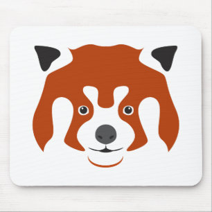 ALFOMBRILLA DE RATÓN CARA DE PANDA ROJO