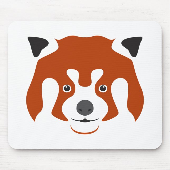 ALFOMBRILLA DE RATÓN CARA DE PANDA ROJO (Frente)