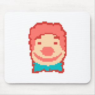 Alfombrilla De Ratón Cara de payaso pixelada linda 