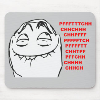 Alfombrilla De Ratón Cara de risa Meme cómico de la rabia de PFFTCH