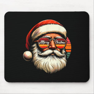 Alfombrilla De Ratón Cara de Santa Vintage Gafas de Navidad Papá Mamá N