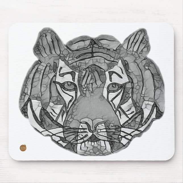 Alfombrilla De Ratón Cara de Tigre (Frente)