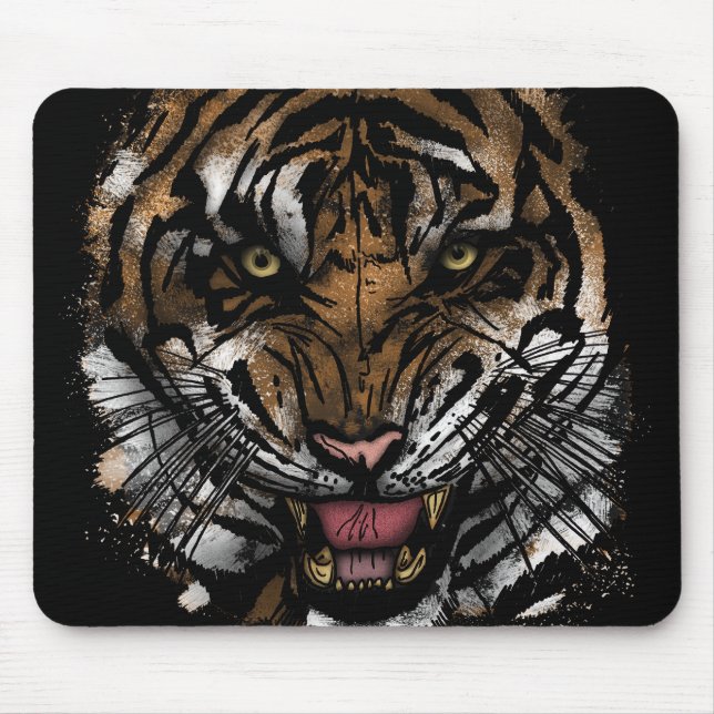 Alfombrilla De Ratón Cara de tigre (Frente)