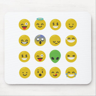 Alfombrilla De Ratón cara feliz de la emoji
