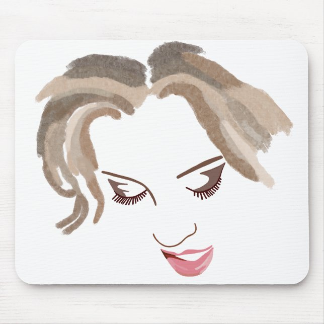 Alfombrilla De Ratón Cara femenina #2 (Frente)