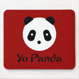 Alfombrilla De Ratón Cara linda de la panda del ~ de Kawaii